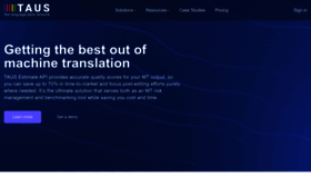 What Taus.net website looks like in 2024 