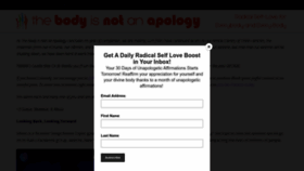 What Thebodyisnotanapology.com website looks like in 2024 