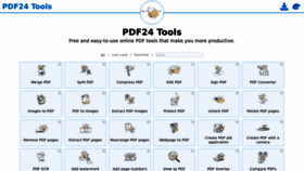 What Tools.pdf24.org website looks like in 2024 