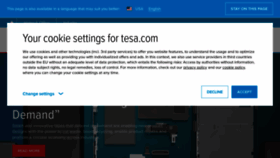 What Tesa.com website looks like in 2024 
