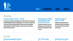 What Themaninblue.com website looks like in 2024 