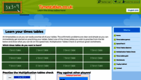 What Timestables.co.uk website looks like in 2024 