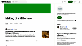 What Themakingofamillionaire.com website looks like in 2024 