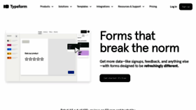 What Typeform.com website looks like in 2024 