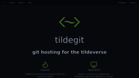 What Tildegit.org website looks like in 2024 