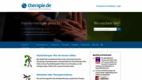 What Therapie.de website looks like in 2024 