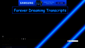 What Transcripts.foreverdreaming.org website looks like in 2024 