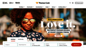 What Thomascook.com website looks like in 2024 