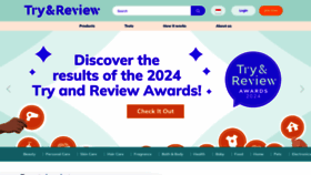 What Tryandreview.com website looks like in 2024 