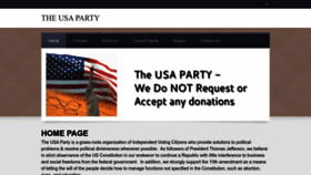 What Theusaparty.com website looks like in 2024 