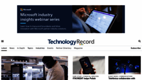 What Technologyrecord.com website looks like in 2024 