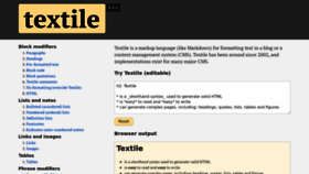 What Textile-lang.com website looks like in 2024 