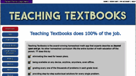 What Teachingtextbooks.com website looks like in 2024 