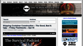 What Thesurvivalpodcast.com website looks like in 2024 