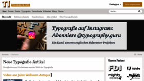 What Typografie.info website looks like in 2024 