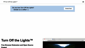 What Turnoffthelights.com website looks like in 2024 