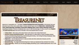 What Treasurenet.com website looks like in 2024 