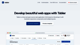 What Tabler.io website looks like in 2024 