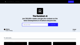 What Therundown.ai website looks like in 2024 