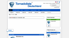 What Tornadoliste.de website looks like in 2024 