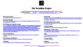 What Tertullian.org website looks like in 2024 