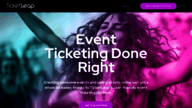What Ticketleap.com website looks like in 2024 