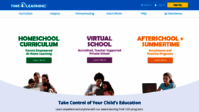What Time4learning.com website looked like in 2024 (1 year ago)