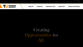 What Towson.edu website looked like in 2024 (1 year ago)