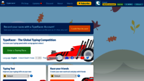 What Typeracer.com website looks like in 2024 