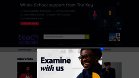 What Teachsecondary.com website looks like in 2024 