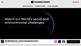 What Theworldcounts.com website looks like in 2024 