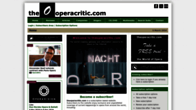 What Theoperacritic.com website looks like in 2024 