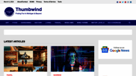 What Thumbwind.com website looks like in 2024 