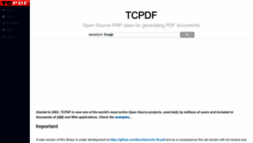 What Tcpdf.org website looks like in 2024 