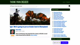 What Themeparkinsider.com website looks like in 2024 