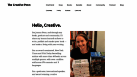 What Thecreativepenn.com website looks like in 2024 