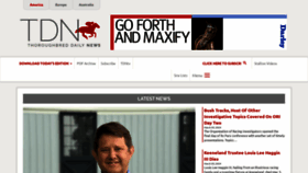 What Thoroughbreddailynews.com website looks like in 2024 