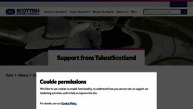 What Talentscotland.com website looks like in 2024 