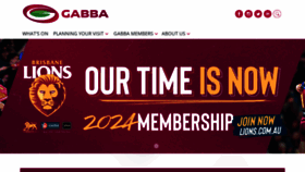 What Thegabba.com.au website looks like in 2024 