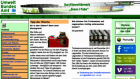 What Umweltdaten.de website looked like in 2012 (12 years ago)