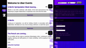 What Uberevents.org website looked like in 2012 (12 years ago)