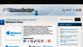 What Ultimatesection.com website looked like in 2012 (12 years ago)
