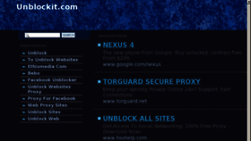 What Unblockit.com website looked like in 2013 (10 years ago)