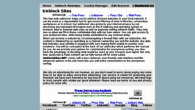 What Unblocksites.net website looked like in 2013 (10 years ago)