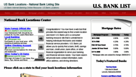 What Usbanklist.com website looked like in 2013 (10 years ago)