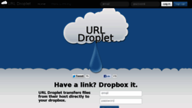 What Urldroplet.com website looked like in 2013 (10 years ago)