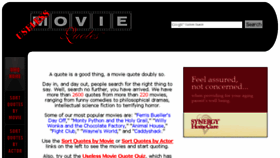 What Uselessmoviequotes.com website looked like in 2013 (10 years ago)