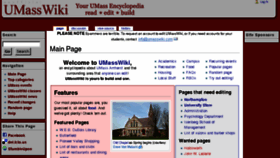 What Umasswiki.com website looked like in 2013 (10 years ago)