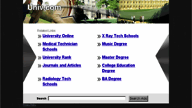 What Univ.com website looked like in 2013 (10 years ago)