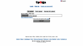 What Upgiga.com website looked like in 2013 (10 years ago)